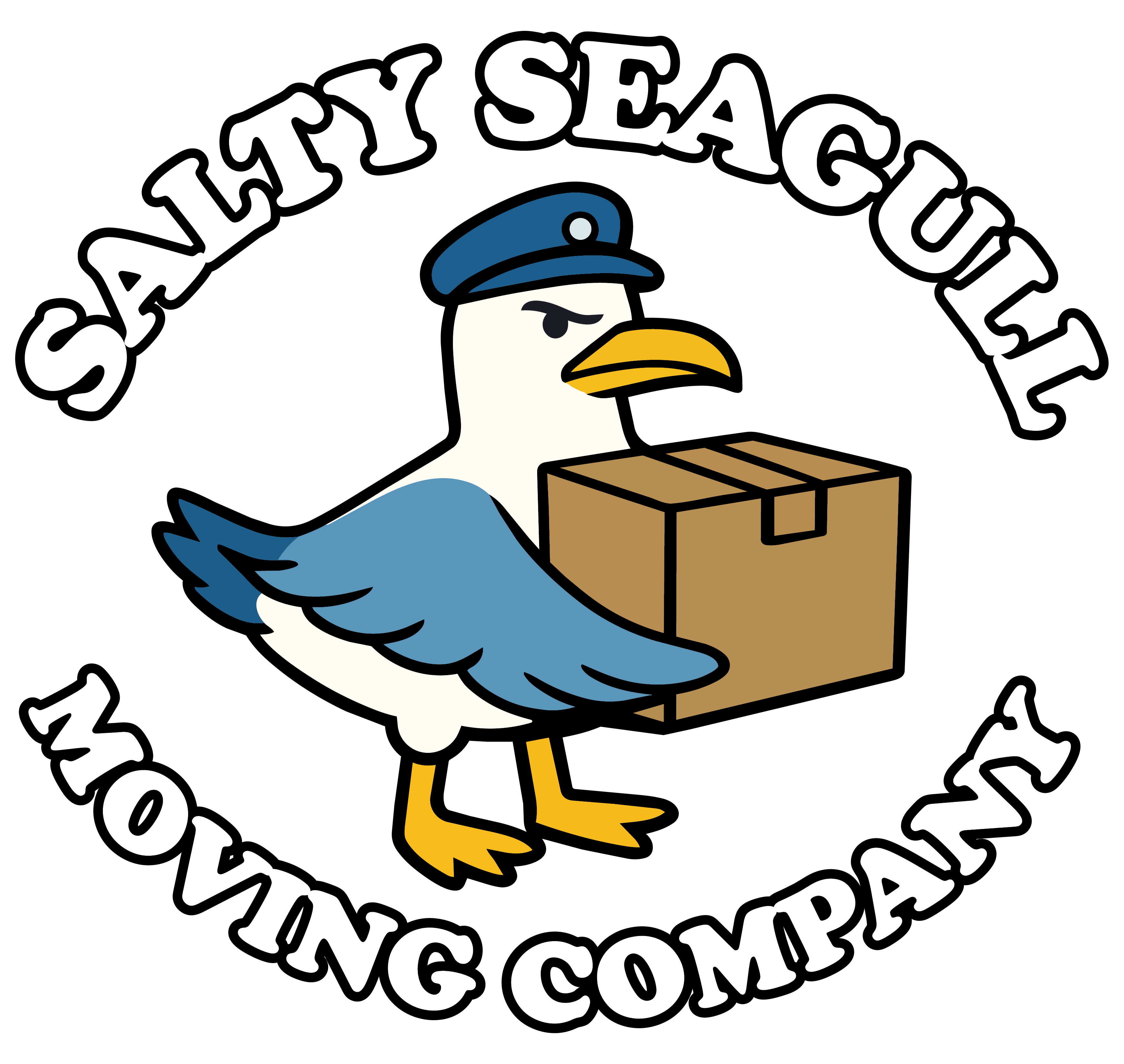 Salty Seagull Moving Company logo